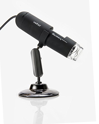 Veho VMS-004D USB Digital Microscope Camera | 20-400X Magnification | 2 Mega Pixel Cmos lens | Flexi-stand | Measurement Software (VMS-004D)