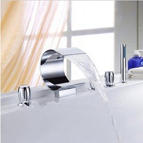 Robinet cascade baignoire avec douche à main Gowe au design incurvé pour salle de bain