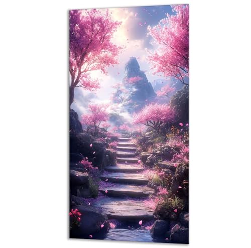 数字油絵 森 風景 ペイントバイナンバー 子供用 大人用 キャンバスペインティングキット 初心者向け 簡単 数字でペイントキット DIY 手工 芸術手塗り 油絵セット 3-ブラシ絵の具が入 壁飾り ホームデコレーション 女性へのギフト 25x50cm 0z