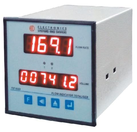 ESD FIT 9223: Flow Indicator Totalizer (FIT) featuring a 4-digit flow display, a 6-digit totalizer display, and setpoint configuration in a 92 x 92 mm enclosure.-image-13