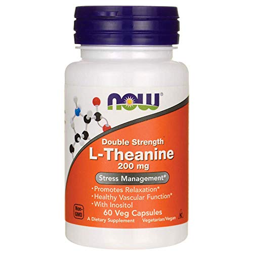 Now Foods, L-Theanine, Double Strength, 200 mg, 60 Veg Capsules NOW-00147