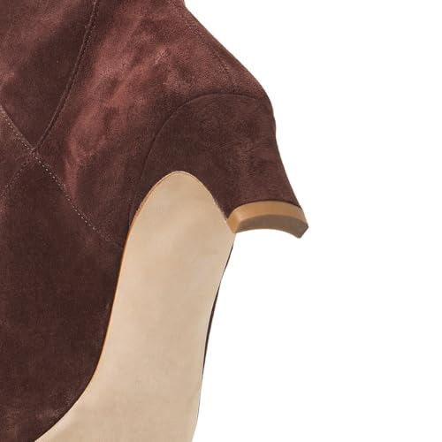 Pazzion Women Chic Wide Calf Square Toe Knee High Boots Low Heel Pull On Warm Long Booties Dressy Winter Daily Party Shoes Size 4-16 US3