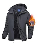 Zoofly Chaqueta de esquí de montaña para hombre im...: Material: Nuestras chaquetas de invierno están hechas de materiales poliméricos y revestimiento hidrófobo, con costuras especialmente reforzadas y cremalleras impermeables. La carcasa es resistente y impermeable hasta 10.000 mm, lo que le permite dis...