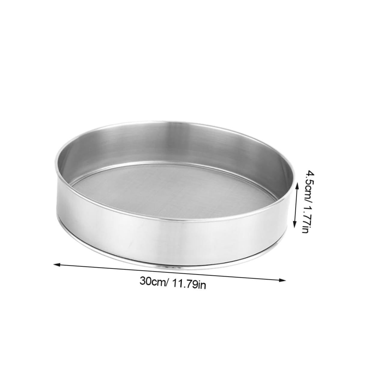 TOPBATHY Tamis À Farine INOX 30Cm Maille Fine pour Cuisine Pâtisserie Tamissage Sucre Glace Pizza Filtre De Cuisson Et Précis