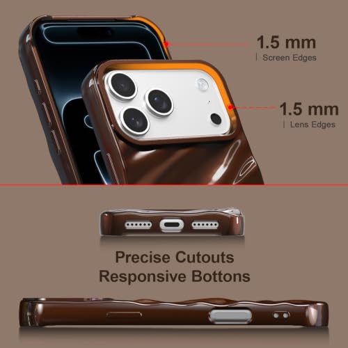 Coque iPhone 17 Pro Max silicone souple étui protection antichoc chocolat - 2