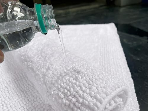 Bedding Craft Cotton Bath Mat, 21x34 in, White Bathroom Rug by Bedding Craft - Used condition - Image 4