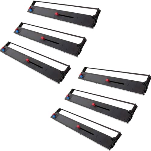 Ruban de rechange OKI5860SP OKI5660SP OKI8660 cartouches d'encre pour imprimante matricielle - Lot de 6
