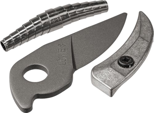 Original L&Ouml;WE Replacement Parts Set 8.007-5-piece set of replacement blade, replacement anvil, replacement spring, and screws for anvil shears with bypass geometry 8.104, 8.107, 8.109
