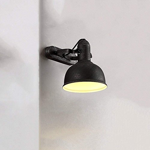 Lámpara de pared telescópica estilo loft industrial en madera retro para dormitorio y comercio