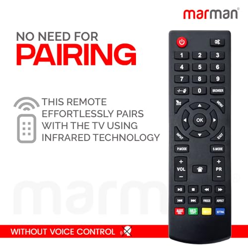 Image of marman Compatible with Kodak Tv Remote Control Suitable for LED OLED 4K HD UHD Television - Non Voice Command - Pairing Not Required - Match Remote Key By Key with Existing Model Remote