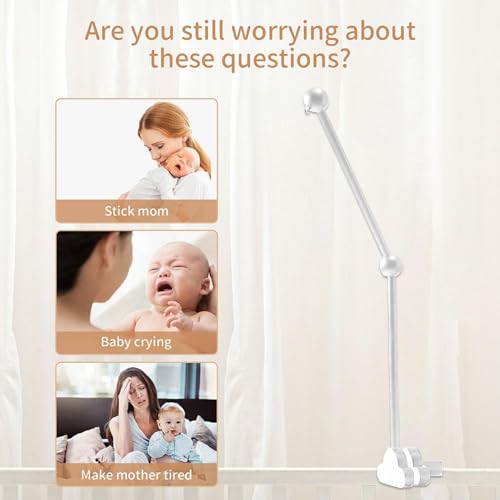 Support mobile bébé en bois amovible pour lit de cododo