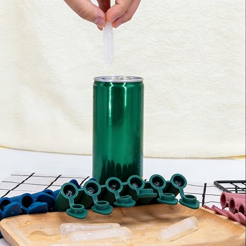 Bandeja de hielo 6 cavidades para botellas verde miniatura 3