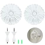 Hicello Flower Curtain Tieback Hook, Daisy Curtain Holdbacks, Voile Gauze Tie back holder, Antique Wall Hooks Drapery Holder- White