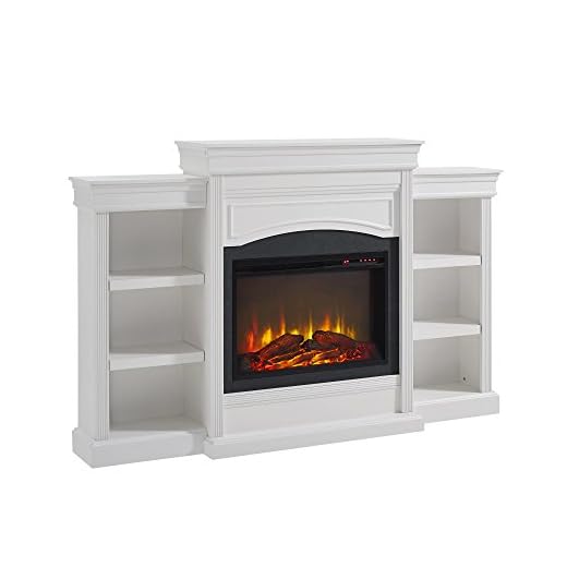 Ameriwood Home Lamont Mantel Fireplace, White,1815096COM