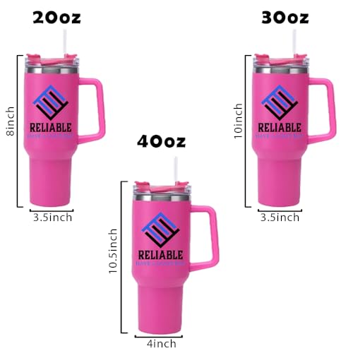 Reliable Coffee Tumbler – 20oz, 30oz, and 40oz Sizes for Every Sip, for Ultimate Convenience, Options for Every Need, for All-Day Enjoyment, (Light Pink, 40 OZ) by Reliable - Image 3