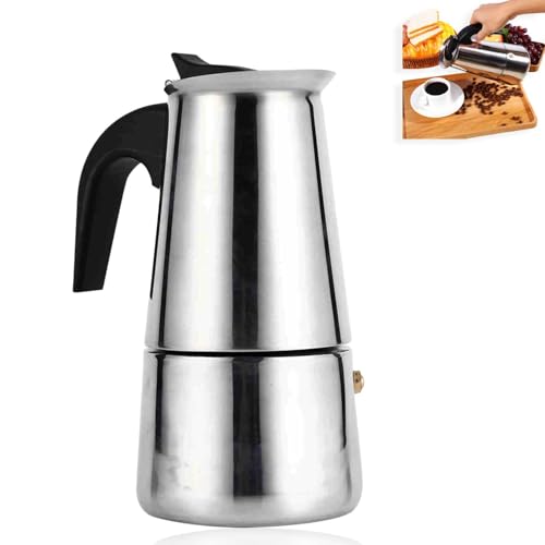 Cafetera Italiana de Acero Inoxidable para Inducción y Estufa - Moka para Cocinas de Inducción