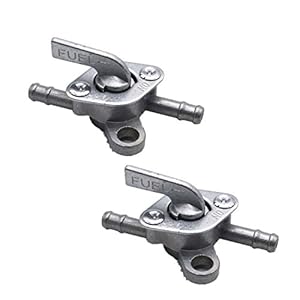 TAKPART 2 x benzinekraan brandstofkraan benzine-ventiel afsluiter voor 6 mm benzineslang