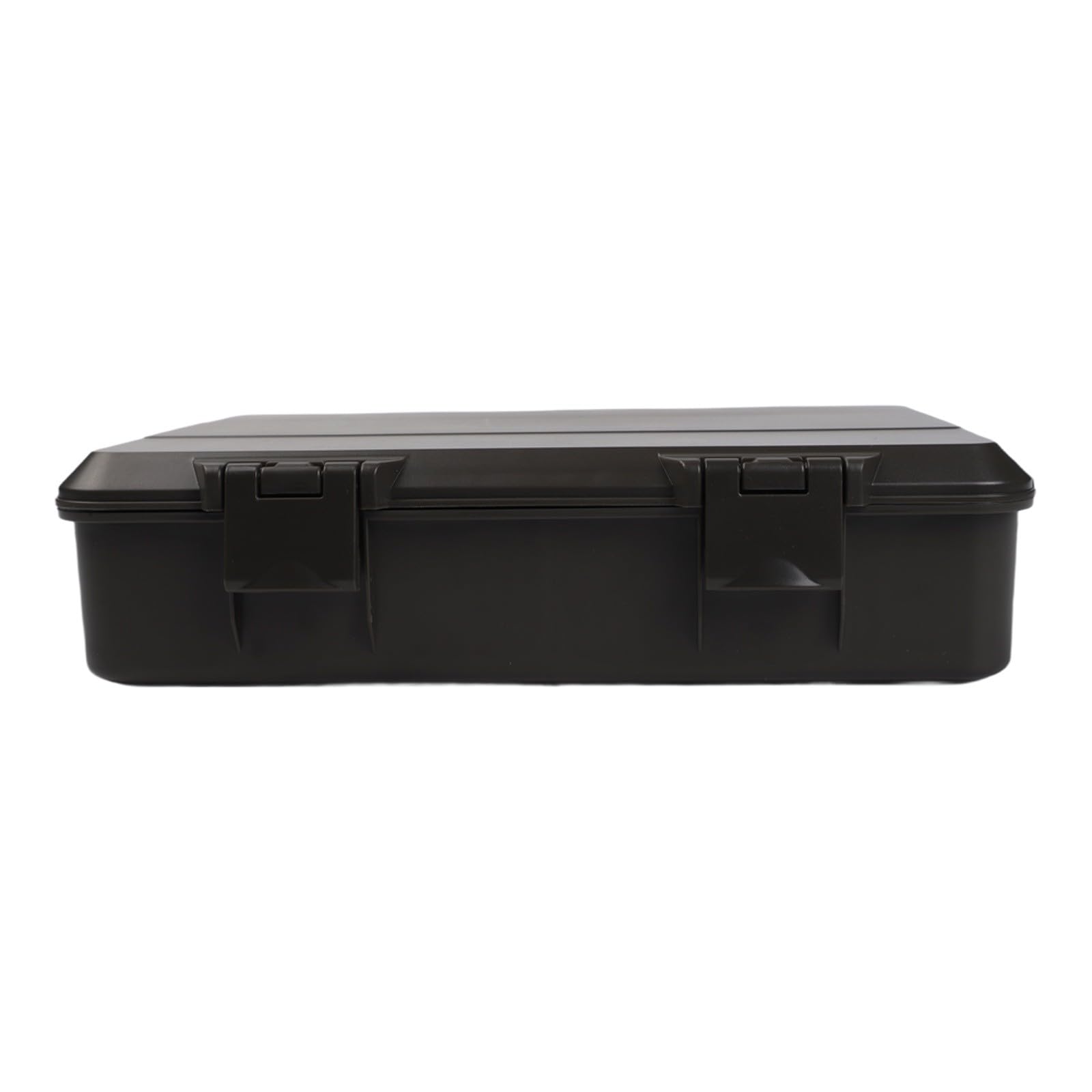 Caja de aparejos de pesca, caja de almacenamiento de pesca de carpa, caja de aparejo 2+1 con compartimentos, escala para hacer aparejos, juego de ABS verde para pescadores al aire libre