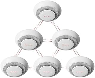X-Sense Wireless Interconnected Combination Smoke and Carbon Monoxide Detector with Large Silence Button, Over 820 ft Transmission Range, XP01-W, 6-Pack