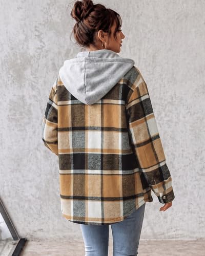 Zeagoo Womens Casual Flannel Shacket Warm Plaid Coat - image 6