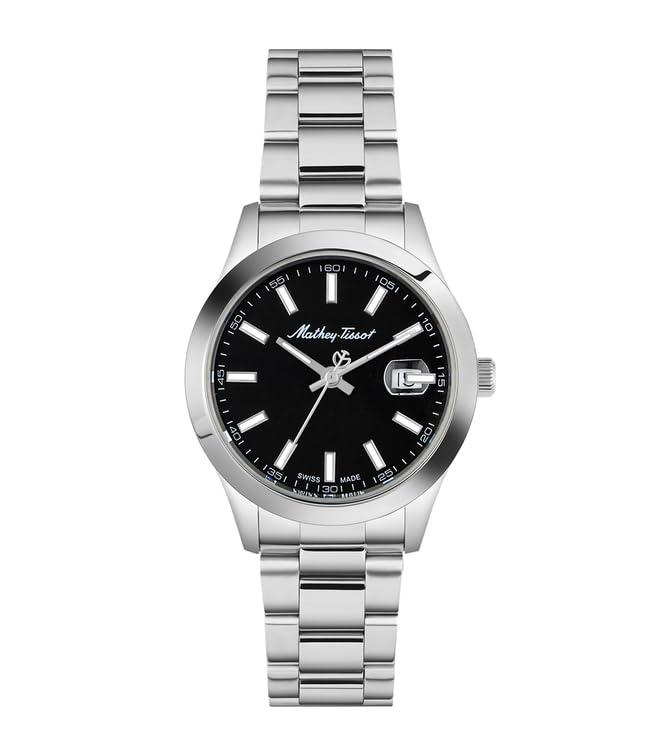 Mathey-Tissot Stainless Steel Black Dial Women Analogue Watch-D450An_SMU, Silver Band (B0C8N8JH4K) Amazon Price History, Amazon Price Tracker