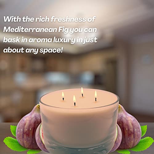 Tyler Candle Company 40 Oz Mediterranean Fig Scented Candle | 4 Wick Large Candle | 220 Hr Burn | Decorative Candles | Home Decor Gift For Women & Men W Worldwide Nutrition Multi Purpose Key Chain #TOP5