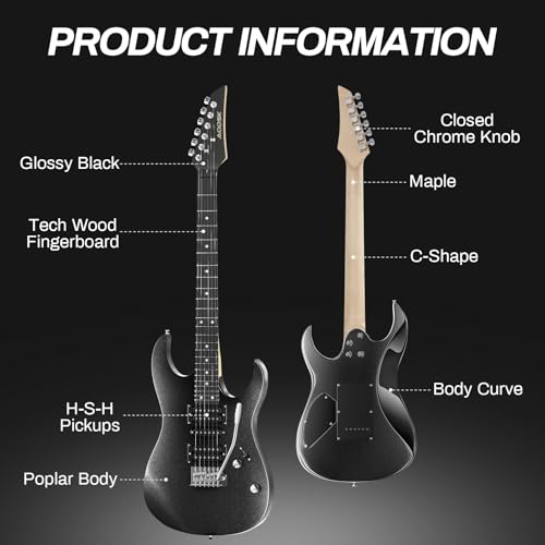 Aodsk AX Electric Guitar,39 Inch Beginner Electric Guitar Kit,Full Size Electric Guitar Starter Kit thumb #3