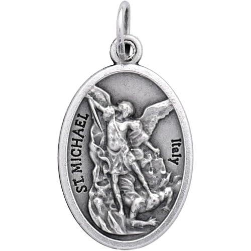 100-Pack St. Michael the Archangel Medals – 1" Silver Plated – Catholic Medals Bulk – Made in Italy – Saint Michael Patron of Police, Military, and Protection4
