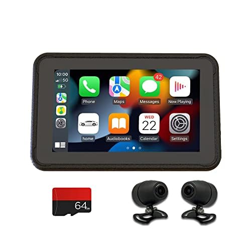 二輪車用GPSナビゲーター，前後カメラ付き5インチ，MT5003 バイク用GPS 