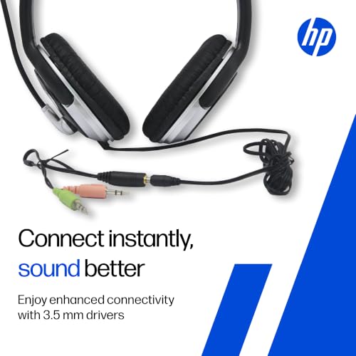 HP Wired On Ear Headphones with Mic B4B09PA - Image 4