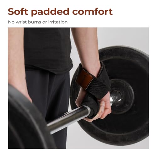 Image of Lifelong Weight Lifting Straps for Gym | Non-Slip Grip Support for Men & Women | Soft Padded Wrist Wraps | Durable Nylon Strap for Deadlifts, Powerlifting, Strength Training | Gym Accessories
