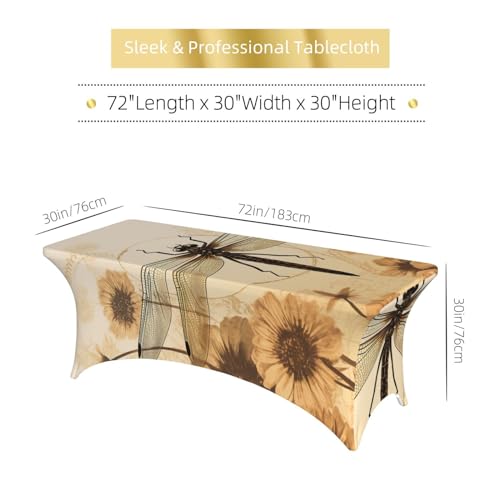 Nappe de table rectangulaire de 1,8 m imperméable infroissable en élasthanne