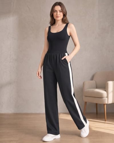 Image of Nobero Joggers for Women | Track Pants for Women | Straight Fit | Elasticated Waist with Drawcord | Soft & Breathable Fabric | Casual Everyday Wear