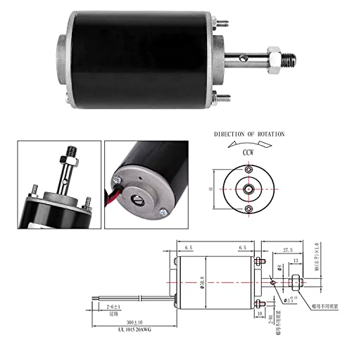 Mini Dauermagnet Gleichstrommotor, 12V Dauermagnet DC Motor Hochgeschwindigkeit ​​Niedrige Lärm Für DIY Generator Ideal für Heimwerker CW/CCW-Steuerung 3500RPM Elektromotor und 3420 DC Motor Halterung