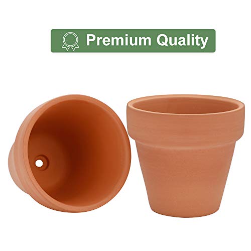 32Pcs Small Mini Clay Pots, 2" Terracotta Pot Clay Ceramic Pottery Planter, Cactus Flower Nursery Terra Cotta Pots, With Drainage Hole, For Indoor/Outdoor Succulent Plants, Crafts, Wedding Favor #TOP4