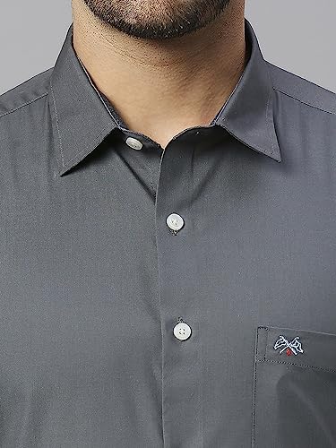 Image of Thomas Scott Men's Cotton Slim Fit 100% Formal Shirt with Spread Collar and Full Sleeves