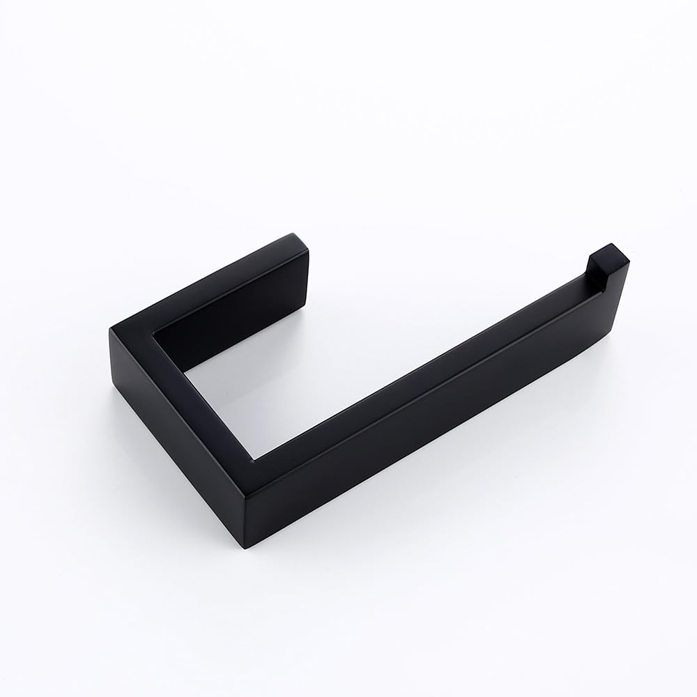 Juego de Accesorios de baño, Gancho Negro para Bata, toallero, Barra, Estante, Soporte para Papel de Seda, Soporte para Cepillo de Dientes, Accesorios de baño, Juego de 4, 60 cm de Alto