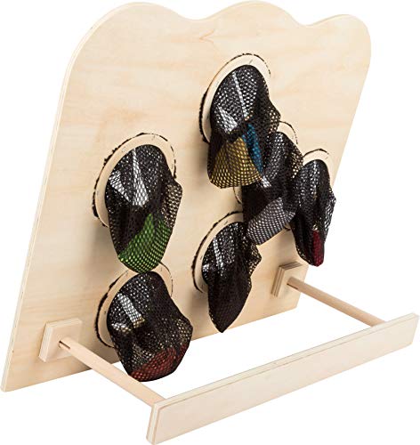 small foot Wurfstand "Afrika" aus Holz, mit bunten Farbsäckchen, 6 Wurflöchern und Tiermotiven, ab 3 Jahren, 7730 – Bild 4