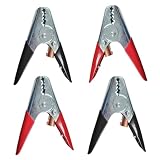 4PCS Battery Jumper Cable Clamps, 1100A Battery Charger Clamps, Car Charging Connector Replacement Kit, Heavy Duty Insulated Parrot Clips for Jumper Cable Ends
