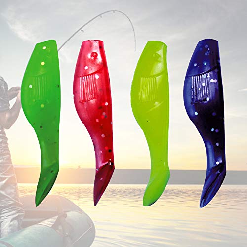 Iscas de pesca falsas, 20 peças/conjunto de 6 cm iscas artificiais artificiais iscas de peixe - verd
