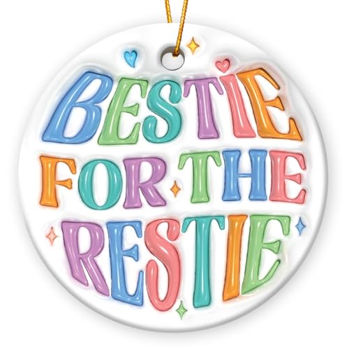 Best Friend Ornaments for Christmas Tree - Friendship Ornaments for Women Friends - Friends Ornament - Best Friend Ornament Gifts - Best Friend Christmas Ornaments - Bestie for The Restie