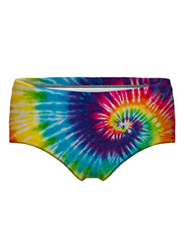 VICITENEY Women Teen Girls's Cute Tie Dye Digital Printed Panties Underwear Bikini Brief Fun Gifts L