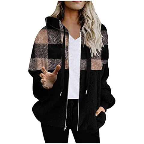 Weihnachtsgeschenke Grobstrickjacke Winterjacke Trend 2022 Weihnachten Wollstrickjacke Vegane Winterjacke Leder Winterjacke Caban Jacken Frauen Trenchcoat Kurz Leichte Steppjacke Cover