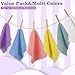Puomue 20 Pack Baby Washcloths, Multicolor Microfiber Coral Fleece, 7