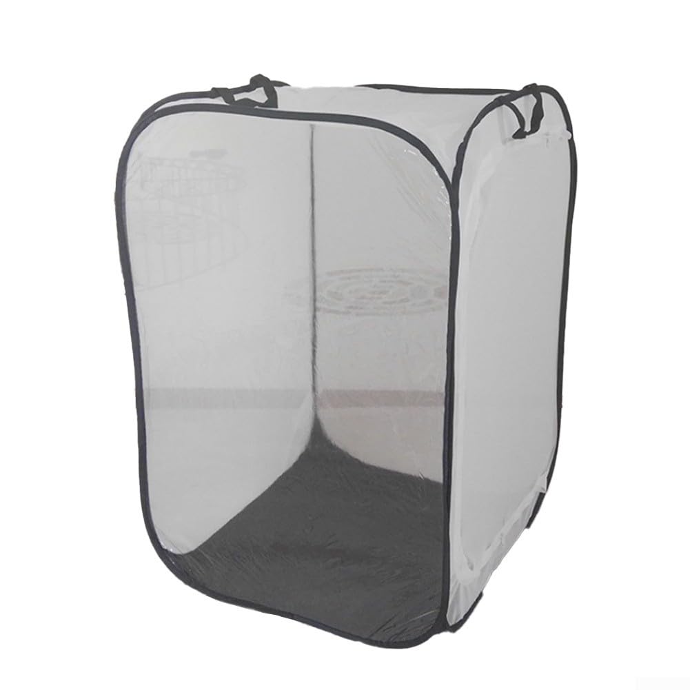 Hasaller White Foldable Cloth Plant Growth Box 33x33x3cm Portable Light Transmitting Cultivation Cage for Butterfly Habitat Indoor Outdoor Garden(60 * 60 * 90)
