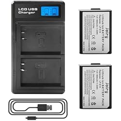 Bateria Canon Rebel T5 2 X LP-E10 Batería de Repuesto y LCD Cargador Dual Compatible con Canon EOS 1100D, 1200D, 1300D, EOS Rebel T3, T5, T6,Kiss X50, Kiss X70 Digital SLR Camera