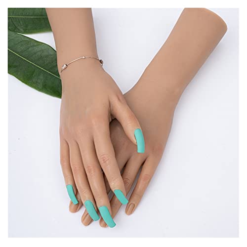 Generic Model for Drawing Sketching Painting Reality Simulation Silicone Female Mannequin Hand Model Nail Manicure Painting Shooting Showing Shelf Photography Props (Color : One Pair Size