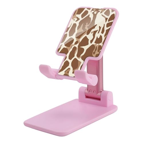 Support de téléphone bureau pliable imprimé girafe réglable universel
