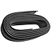 Front Bumper Spoiler Lip 8.2ft/250cm Length Universal 2.5m Rubber Side Skirt Protector Cover, Car Front Bumper Guard Strip Air Dam Black