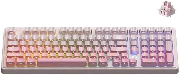 Coverzone Ajazz AK980 Max HE Manyetik Switch Klavye - USB Ba lant l , RGB I kland rma, 128K Tarama H z , 0.01mm Hassasiyet, Full Tu  De i tirme Deste i, ABS Gasket Yap  AK980 Max HE - A k Pembe